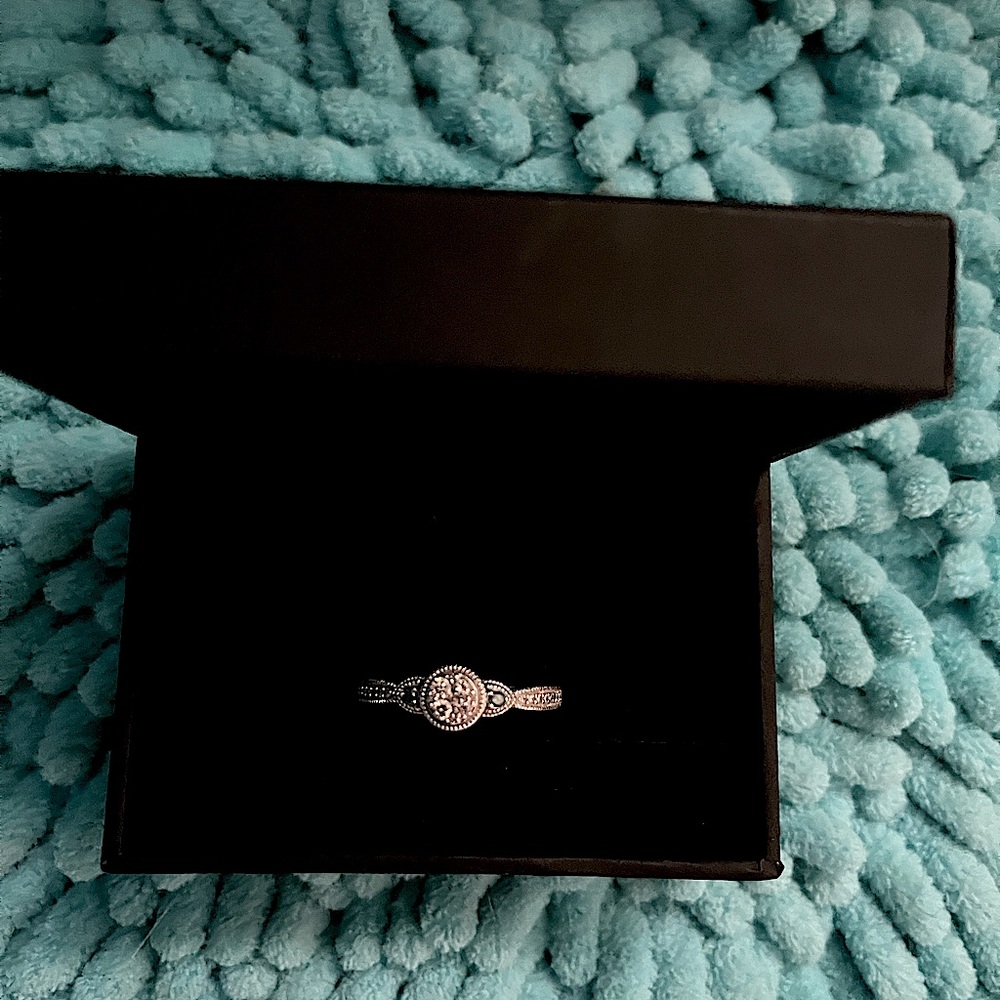 Brand new sterling, silver, genuine diamond ring size 8 never worn